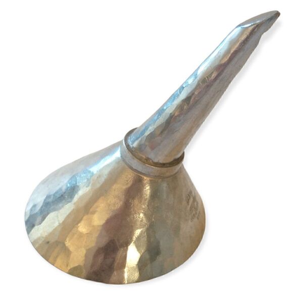 Jean Goardere Pewter Wine Funnel Aerator Etain Fait Main MCM Hammered France Vtg - Picture 6 of 12